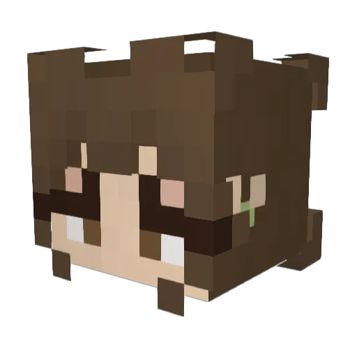EcliipseC Minecraft avatar head, 3D render