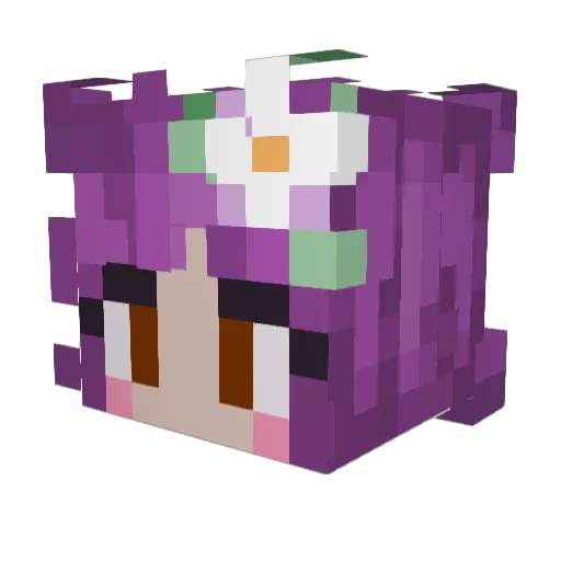 Eclipouet Minecraft avatar head, 3D render