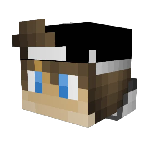 Eclips3G Minecraft avatar head, 3D render