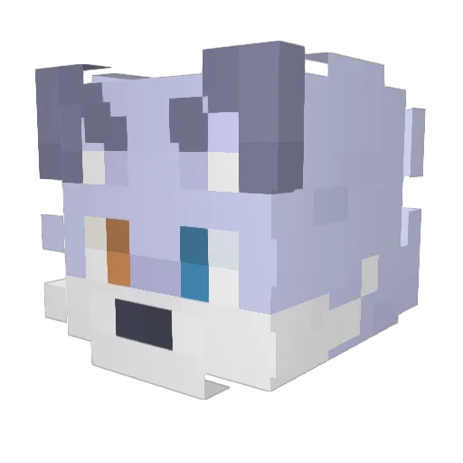 Eclipse Minecraft avatar head, 3D render