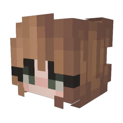 EclipseBear7 Minecraft avatar head, 3D render