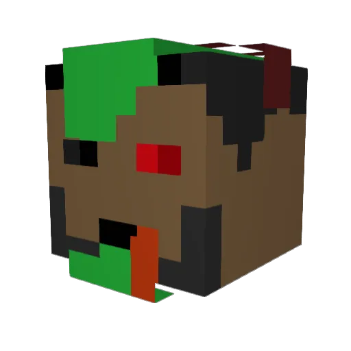 EclipseButton Minecraft avatar head, 3D render