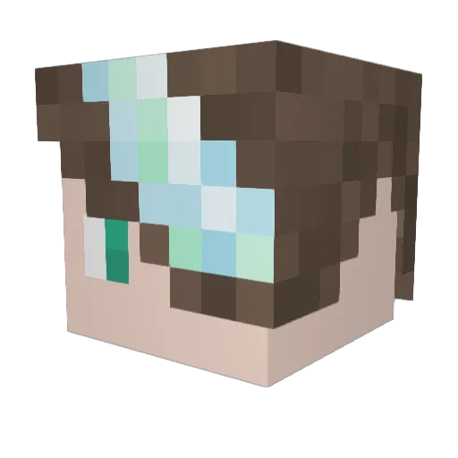 EclipseDox Minecraft avatar head, 3D render