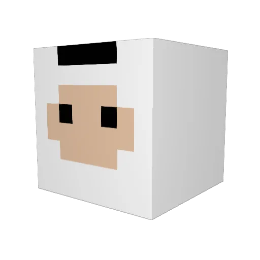 EclipseShade Minecraft avatar head, 3D render