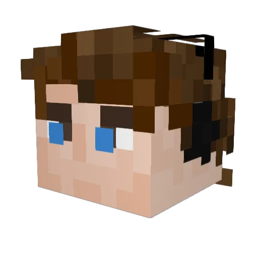 Eclipse_350 Minecraft avatar head, 3D render