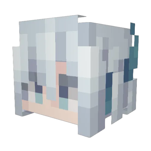 Eclipse_V Minecraft avatar head, 3D render