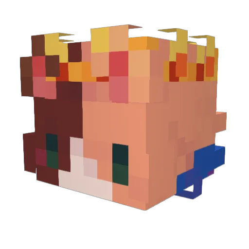 EclipsedWhimsy Minecraft avatar head, 3D render