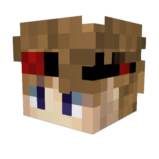 EclipsedWolff Minecraft avatar head, 3D render