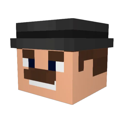 Eclipseox Minecraft avatar head, 3D render