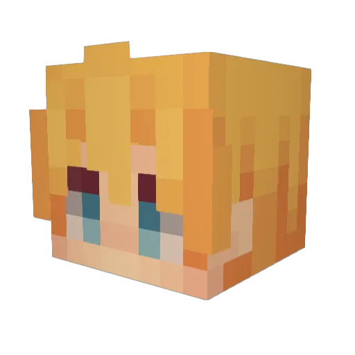 Eclipstix Minecraft avatar head, 3D render