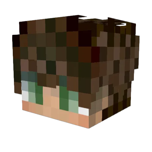 Eclipticshadowed Minecraft avatar head, 3D render
