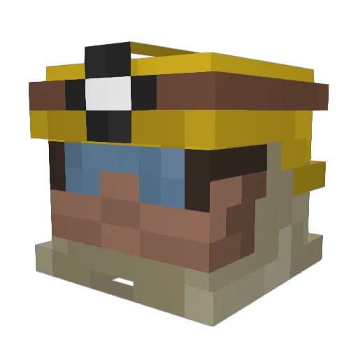 EclixMC Minecraft avatar head, 3D render