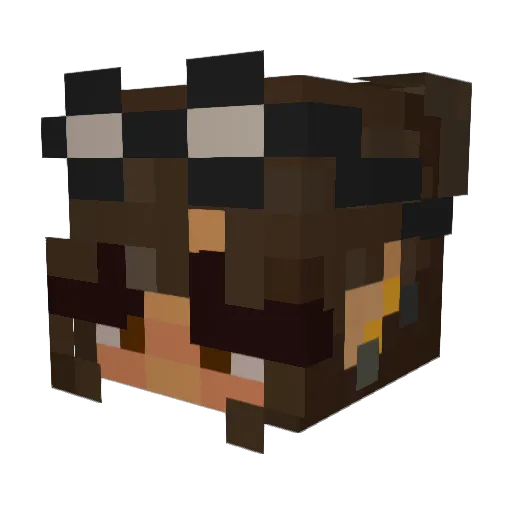 Eclxpsia Minecraft avatar head, 3D render