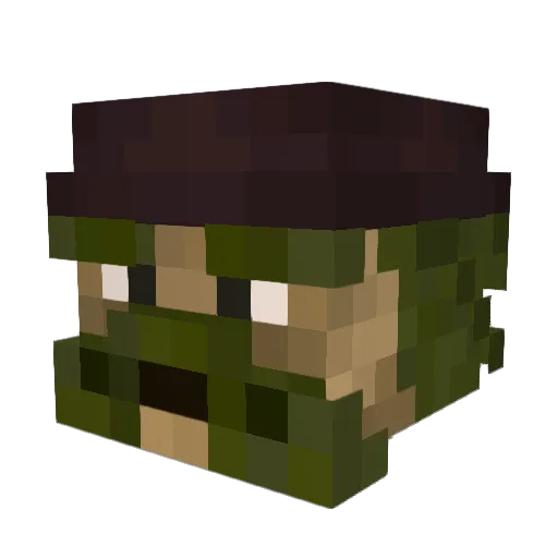 Eclyn Minecraft avatar head, 3D render