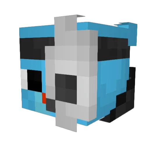 Eclypt Minecraft avatar head, 3D render