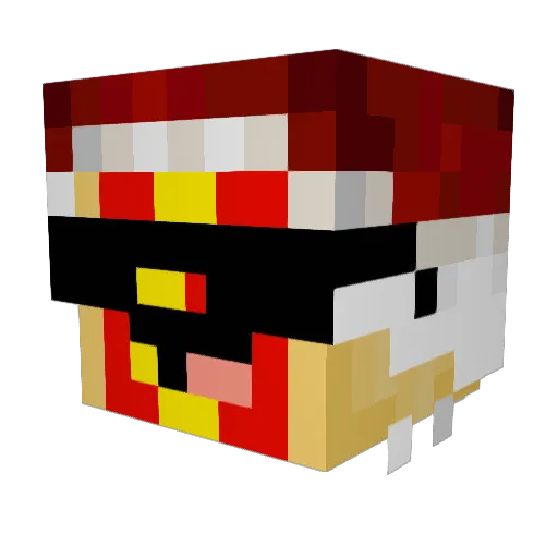 EcoDeath Minecraft avatar head, 3D render