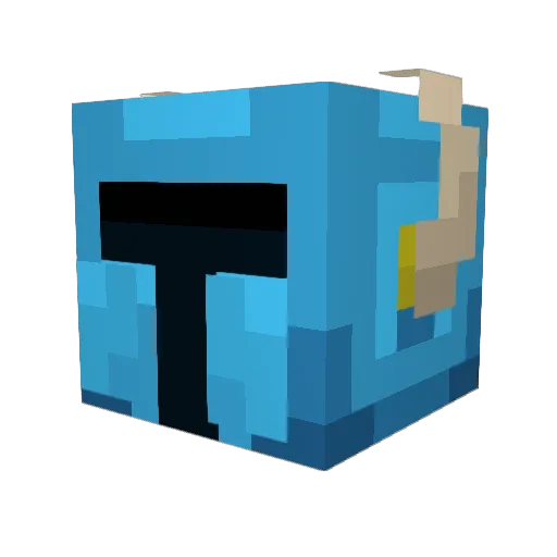 EcoWarrior Minecraft avatar head, 3D render
