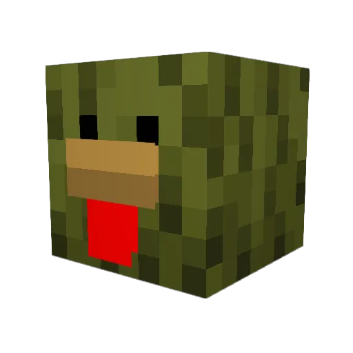 Eco_Matrix Minecraft avatar head, 3D render