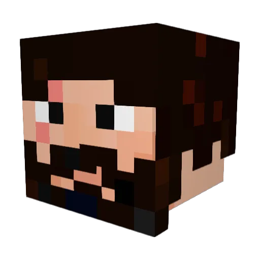 Ecofg Minecraft avatar head, 3D render