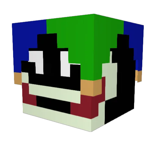 Ecolezan Minecraft avatar head, 3D render