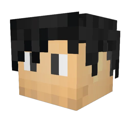 Ecoli13 Minecraft avatar head, 3D render