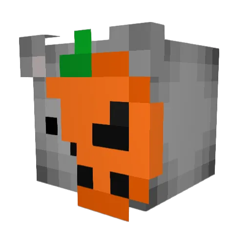 Ecologic Minecraft avatar head, 3D render