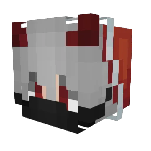 Ecoluch Minecraft avatar head, 3D render