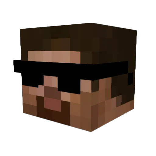 Ecos07 Minecraft avatar head, 3D render