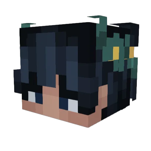 Ecos Minecraft avatar head, 3D render