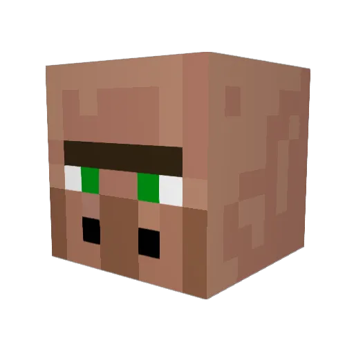 Ecrafti Minecraft avatar head, 3D render