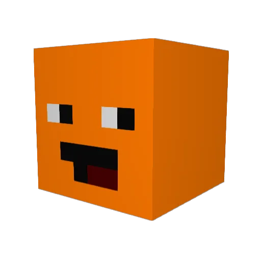 Ecrino Minecraft avatar head, 3D render