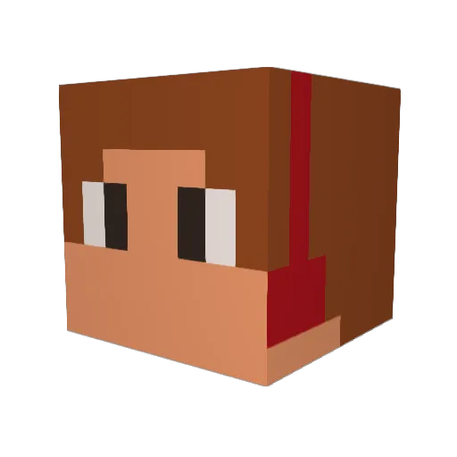 Ecrock20 Minecraft avatar head, 3D render