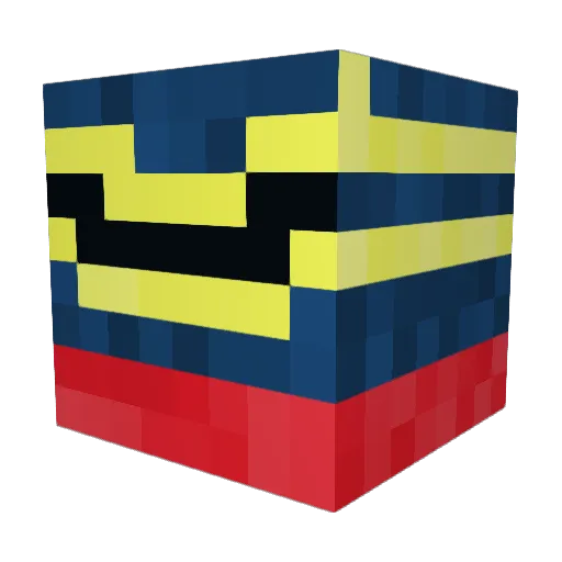 Ecromix Minecraft avatar head, 3D render