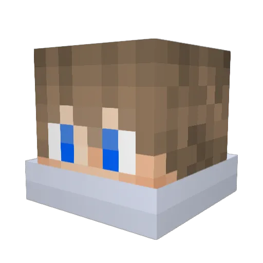 Ecspecial Minecraft avatar head, 3D render