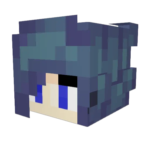 Ecstacy_ Minecraft avatar head, 3D render