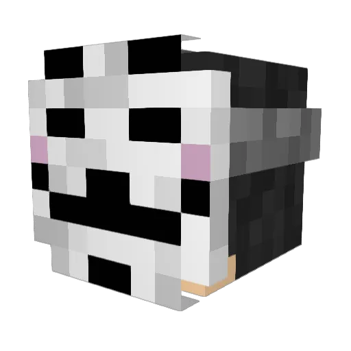 Ecstasys Minecraft avatar head, 3D render