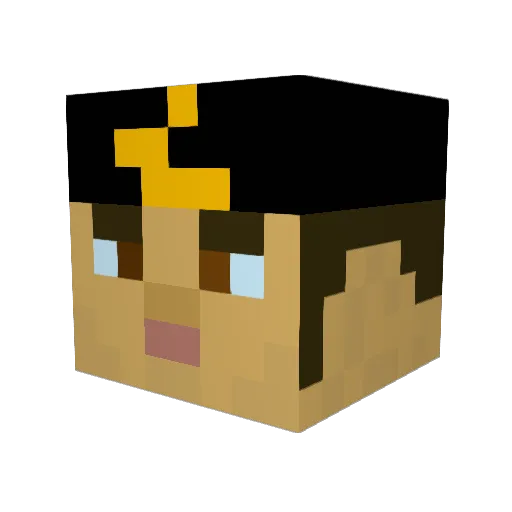 Ecstat1co Minecraft avatar head, 3D render