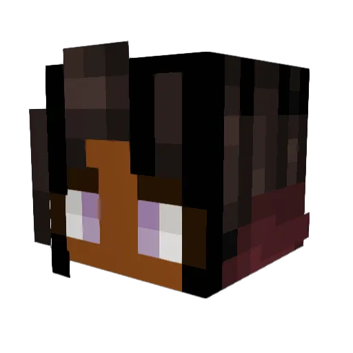 Ecstaticly Minecraft avatar head, 3D render