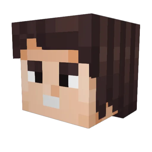 EctoGleek Minecraft avatar head, 3D render