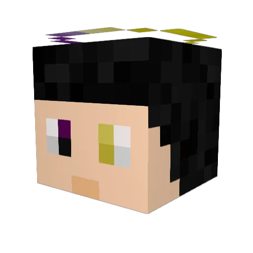Ectoboggan Minecraft avatar head, 3D render