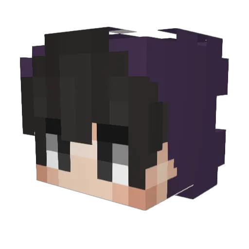 Ectoplasmann_ Minecraft avatar head, 3D render