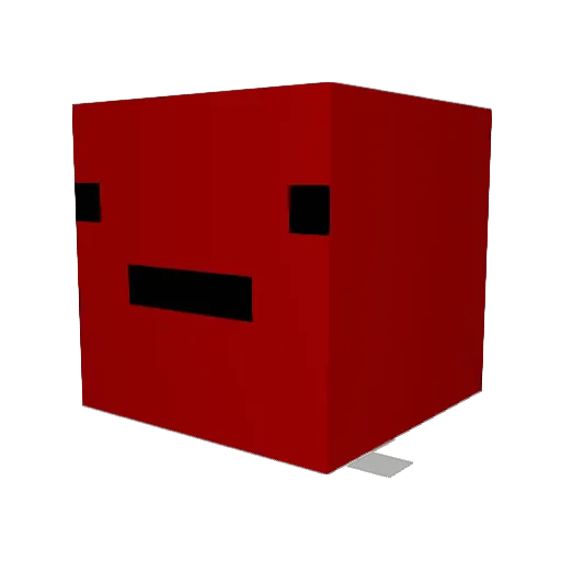 Ectral Minecraft avatar head, 3D render