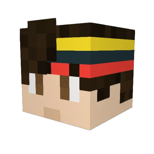 Ecuxdor Minecraft avatar head, 3D render
