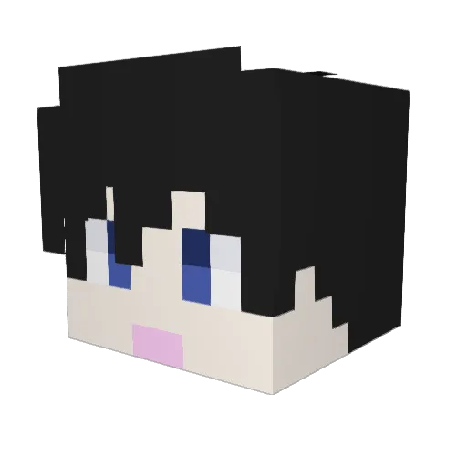 Ecvtay Minecraft avatar head, 3D render