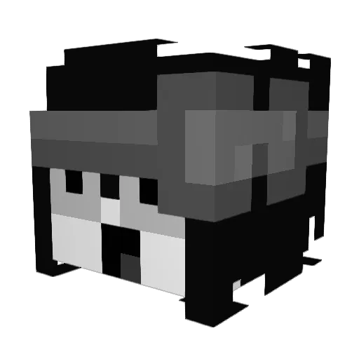 Ecxxo Minecraft avatar head, 3D render