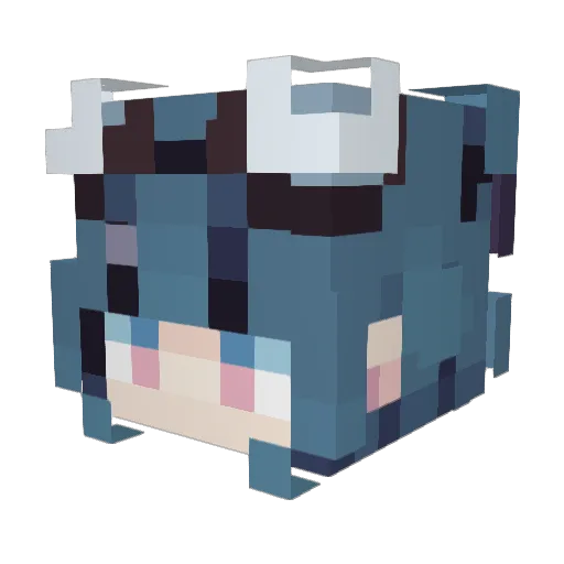 Ecycle Minecraft avatar head, 3D render
