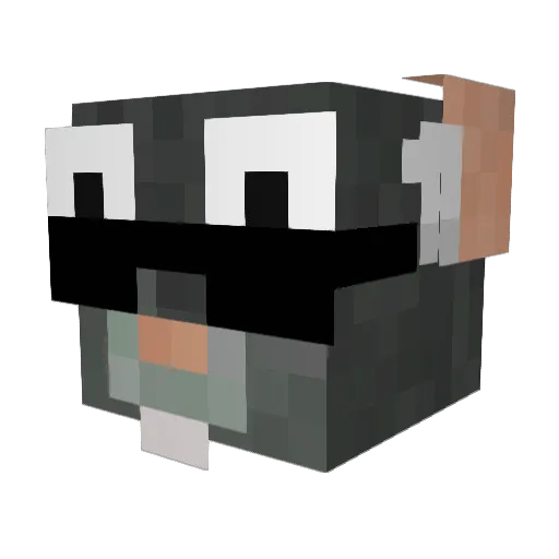 Ed1n00 Minecraft avatar head, 3D render