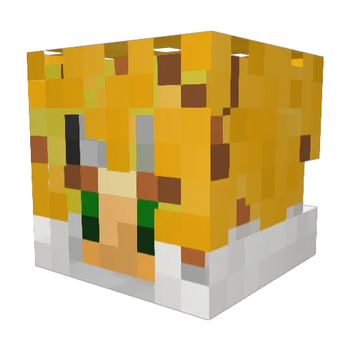 Ed4Oc Minecraft avatar head, 3D render