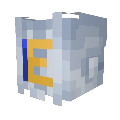 Ed545 Minecraft avatar head, 3D render