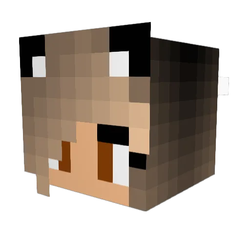 EdBread Minecraft avatar head, 3D render